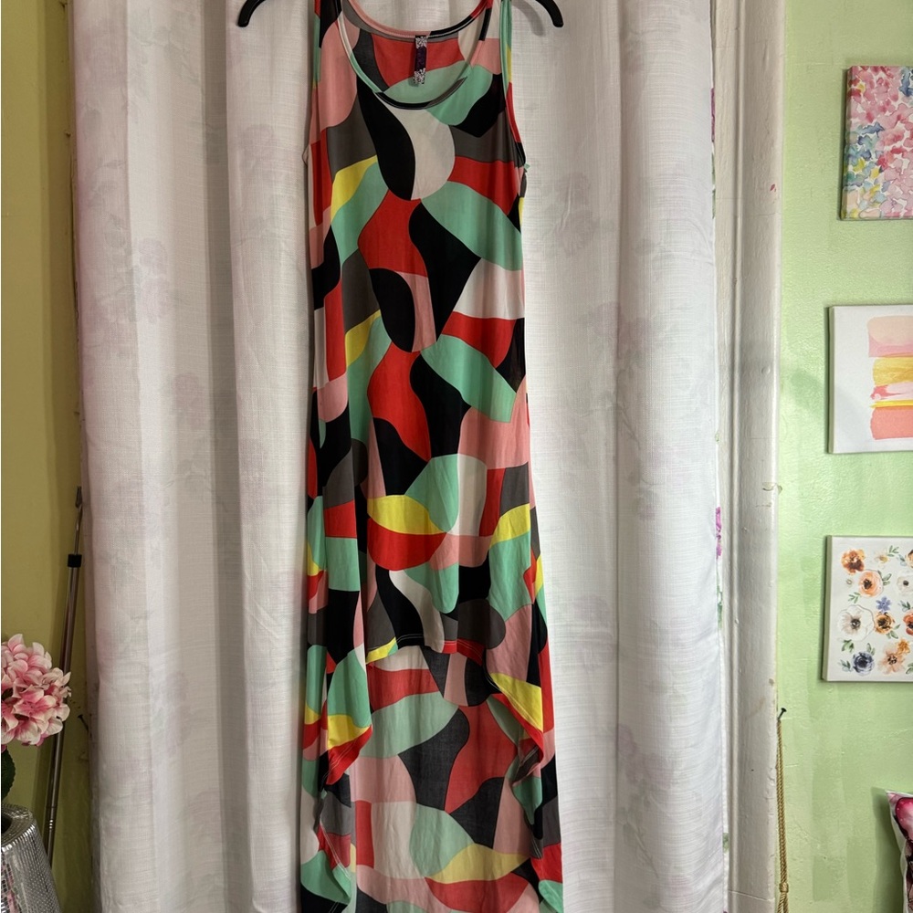 Colorful Abstract Maxi Dress - Picture 3 of 4
